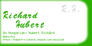 richard hubert business card