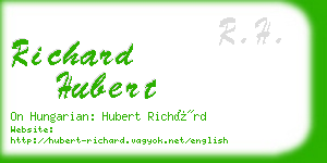 richard hubert business card